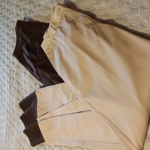 2 Pr LL Bean Curvy Fit 100% Cotton Pants Curvy Fit Tall